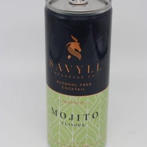 savyl alcohol free mojito on white background