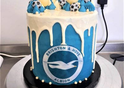 customer celebration football cake